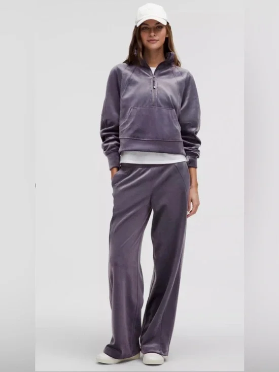 Lululemon Scuba Mid-Rise Wide-Leg Pant *Velvet