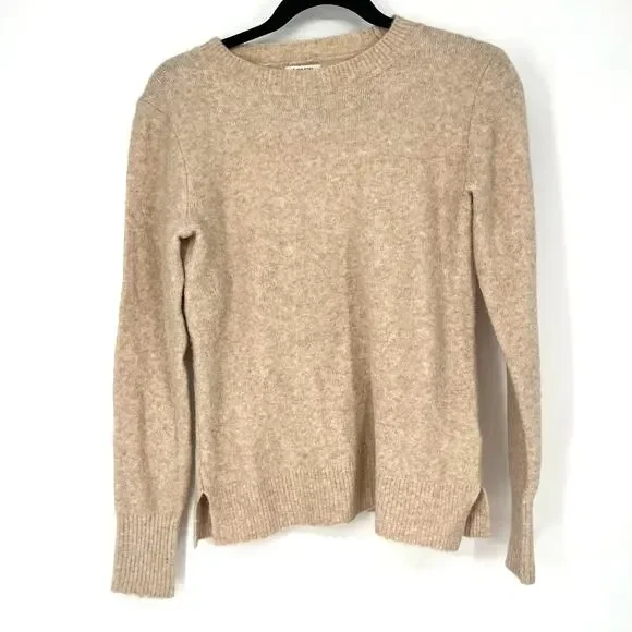 J.Crew Extra Soft Yarn Sweater XXS Beige Wool Blend Crewneck BU223
