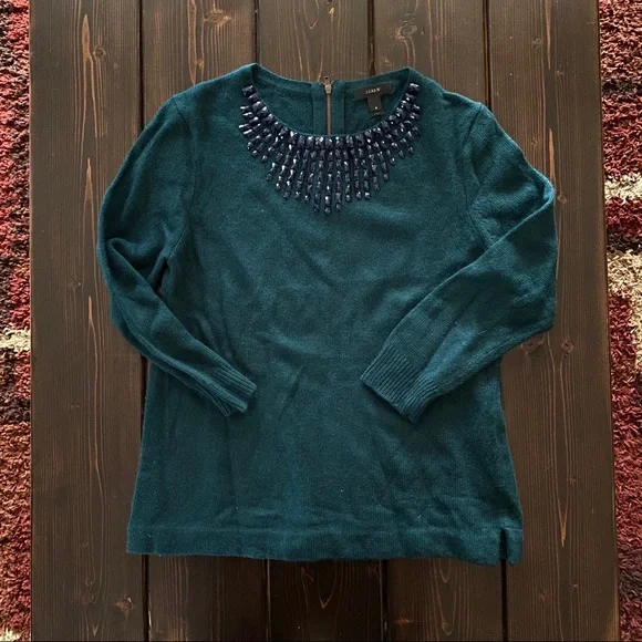 J. Crew Jeweled Starburst Sweater