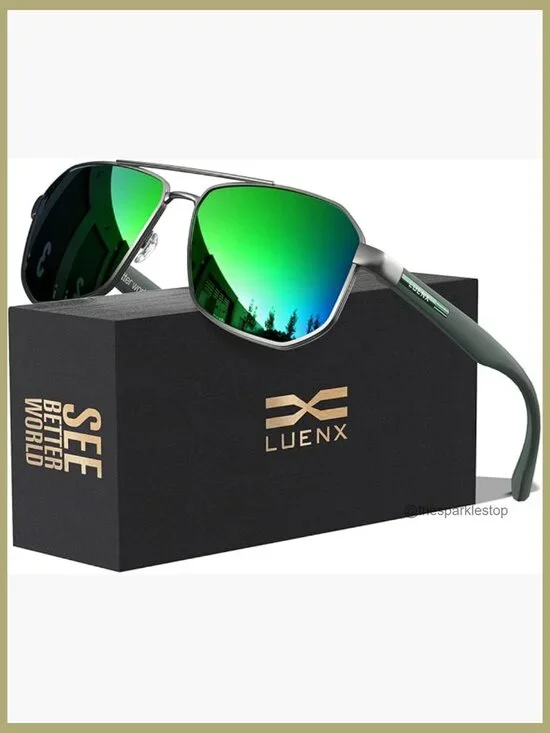 Men's Polarized Aviator Sunglasses with UV400 Protection