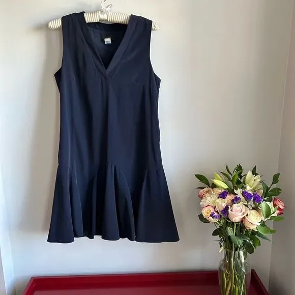 J.CREW Indigo Flounce Dress