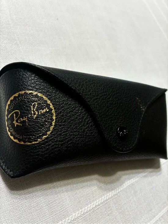 Ray-Ban Black Sunglasses Case with Gold Logo Accent