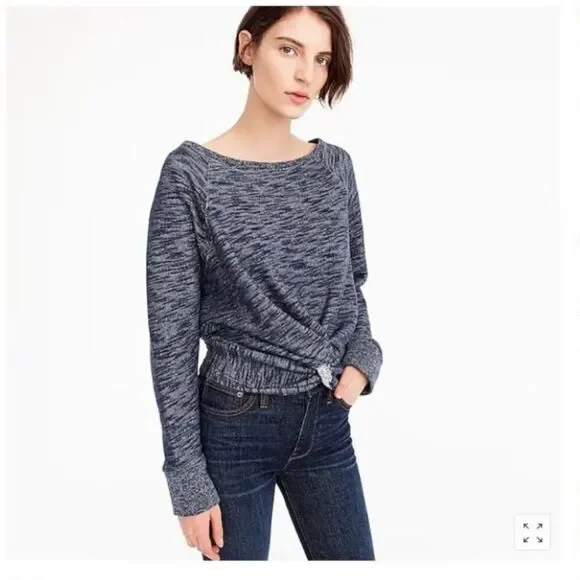 J.Crew twist front crewneck sweatshirt. XXS