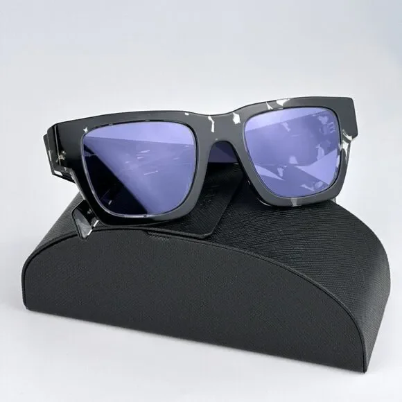 NEW Prada PRA06S 15O50B Tortoise Black Violet Mirror Square Unisex Sunglasses