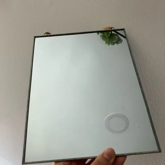 Rectangular Wall Mirror with Silver Frame