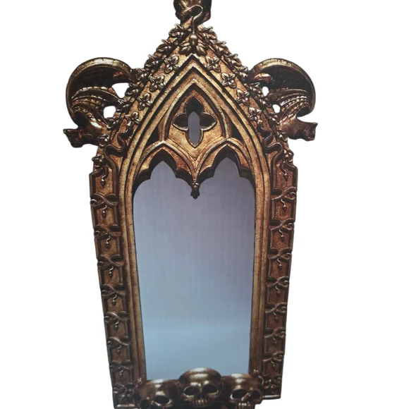 Gothic Gold colored Wall Mirror Dark academia