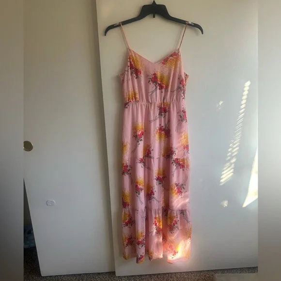 J. Crew Blush Floral Maxi Dress