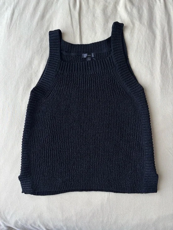 J. Crew Black Knit Tank Sweater