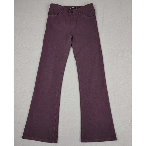 Betabrand Stretch Yoga Denim Jeans Small Plum Flare Leg Career Casual 31 Inseam
