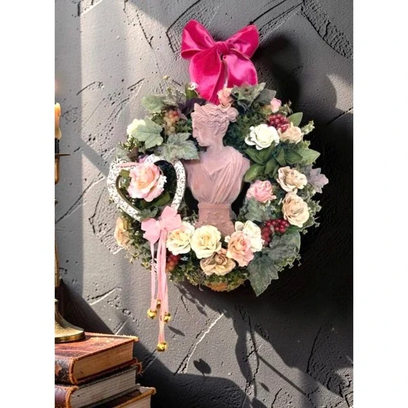 Victorian Wreath for Front Door - Romantic‎ Coquette Decor - Shabby Chic
