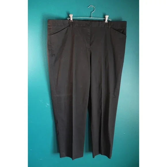 NWT Jones New York Collection Black Classic Fit Straight Leg Dress Pant 20W