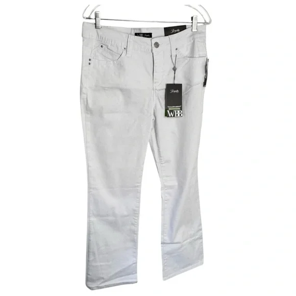 NWT Royalty for Me WWB mid rise boot cut white jeans size 10