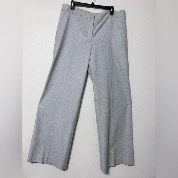 Beautiful Wool Flowy Light Gray Flat Front Trousers by Caroline Issa & Nordstrom