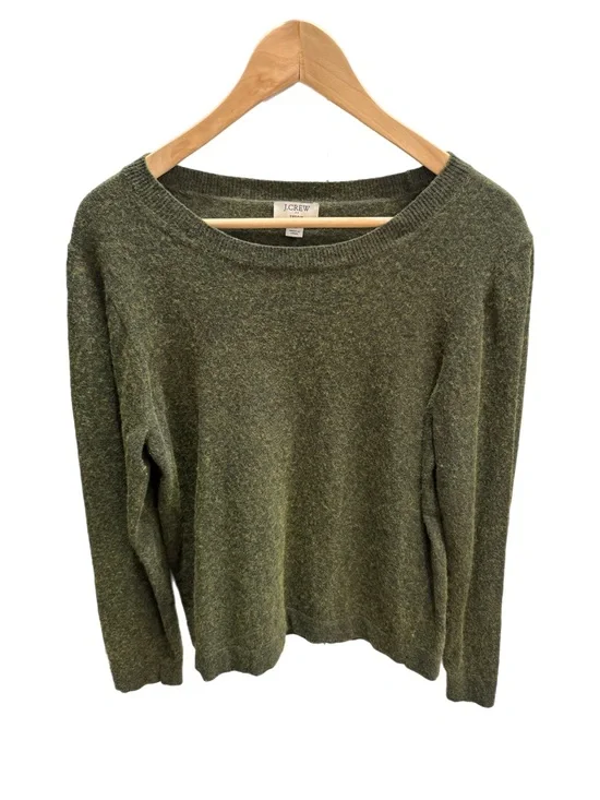 J.Crew Olive Green Crewneck Sweater L