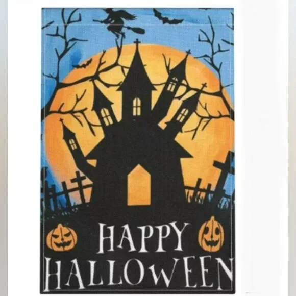 Happy Halloween Garden Flag Silky 12