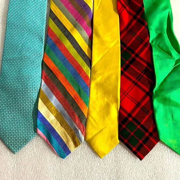 Pastel / Colorful Vintage Men's Ties - Lot of 5