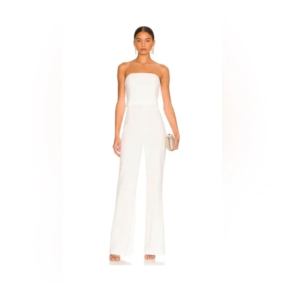 Alice + Olivia Lavera Jumpsuit in Off White, Size 2, BRAND NEW, $495