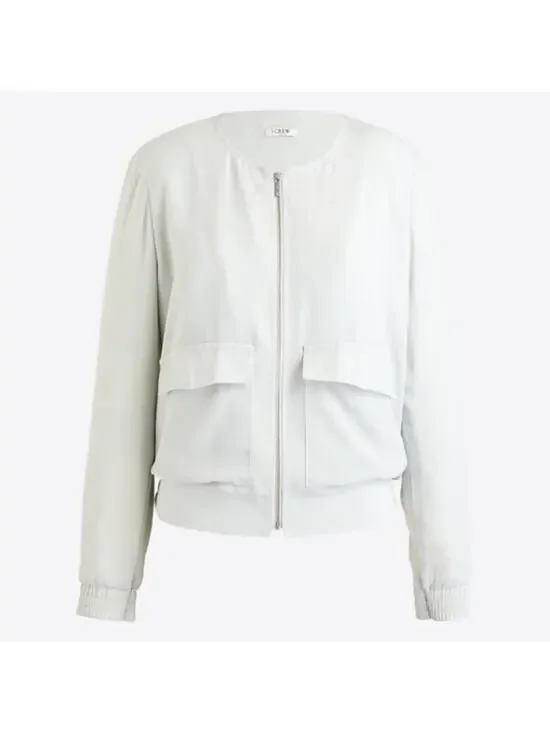 J. Crew Drapey Collarless Jacket Pistachio Mist J0938 Size XS