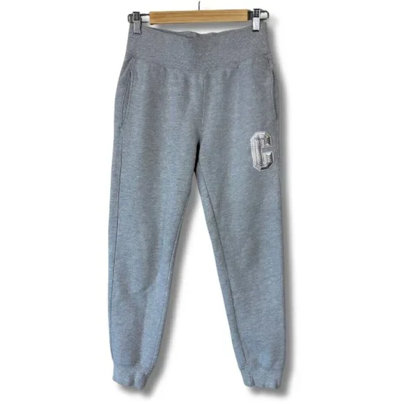 Champion Reverse Weave Sweatpants Logo Joggers Loungewear Gray Women's Small