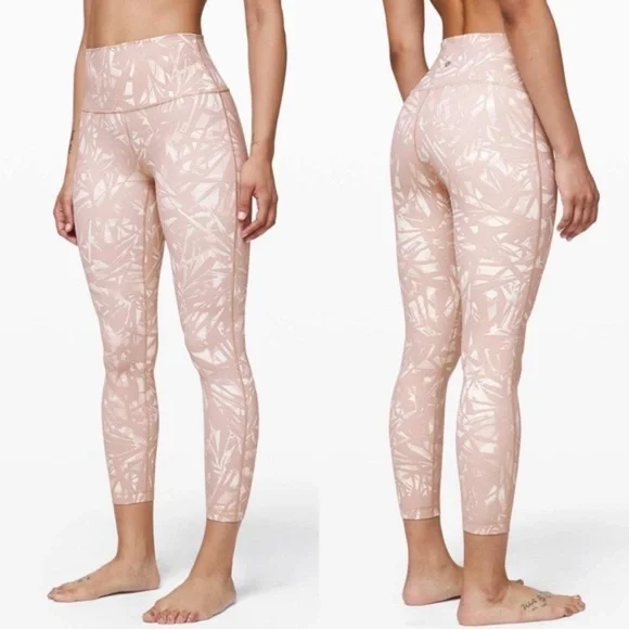 Lululemon Wunder Under High-Rise Tight Leaf Light Ivory Muse SZ 4