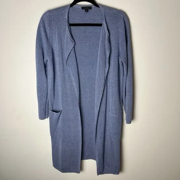 J.Crew Open-Front Lightweight Cardigan |‎ Periwinkle Blue XS 185