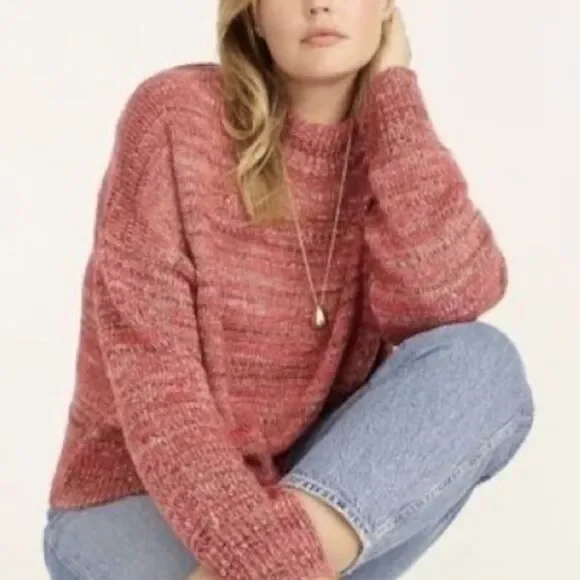 J. Crew Women's Space Dyed Pink Sweater