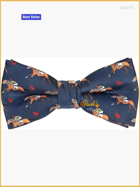 Pre-Tied Bow Tie Adjustable Strap Animal Print Polyester Microfiber