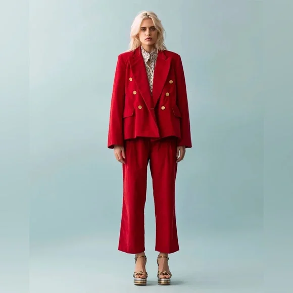 NWT Alix of Bohemia Eliot Ruby Corduroy Pant