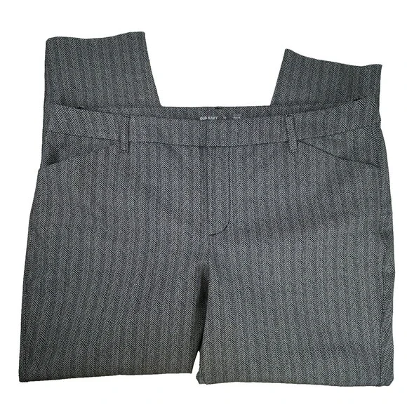 Old Navy Pixie Black White Herringbone High Rise Stretch Pants Size 22 NEW