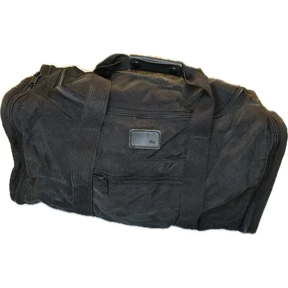 Vintage Tumi Nylon Duffel Carry On Travel Bag Leather 18x11 USA
