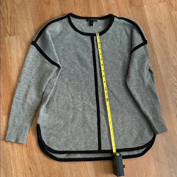 J.‎ Crew Gray Sweater with Black Trim