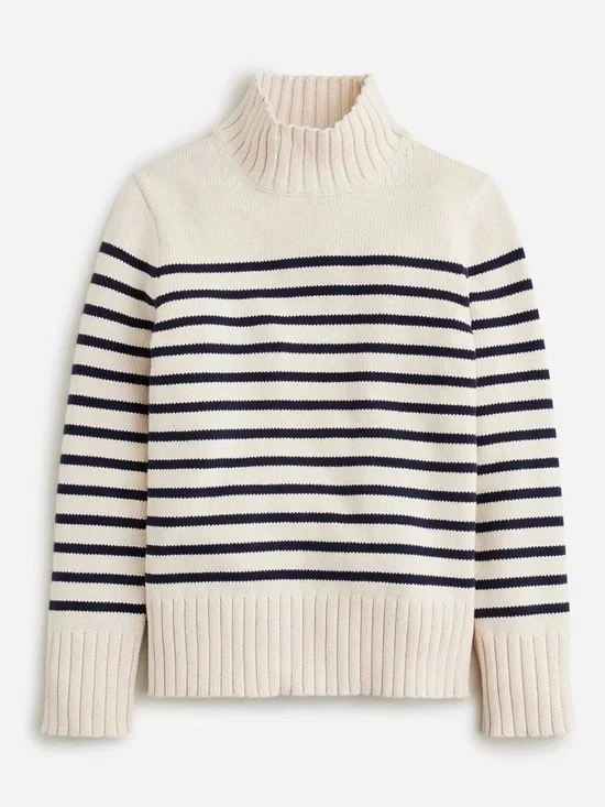 J. Crew Striped Women's Cotton Striped Sweater, Size Small