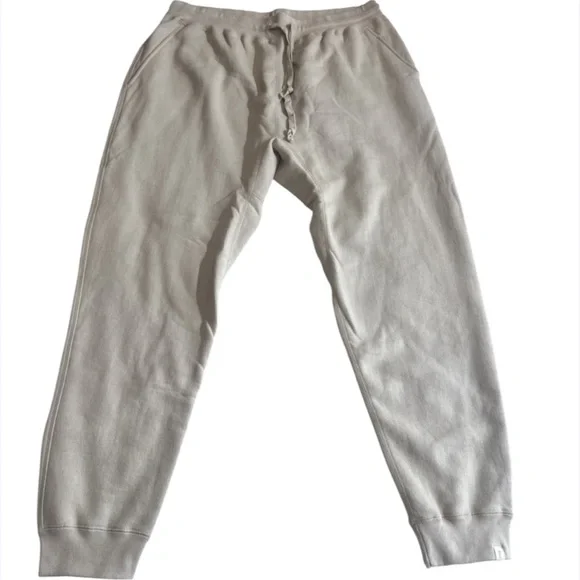 TKEES Jogger Pants Men Size 6 Beige Drop‎ Crotch Sweatpants