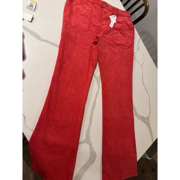 SANCTUARY Peace Maker Velveteen Pants Women's‎ Size 34 Red New!