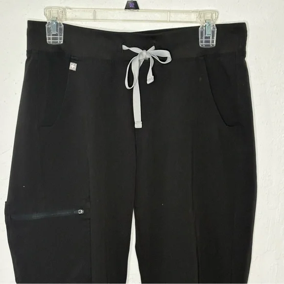 Figs‎ Zamora Joggers Scrub Pants Women’s Small Black Pockets Comfort Drawstring