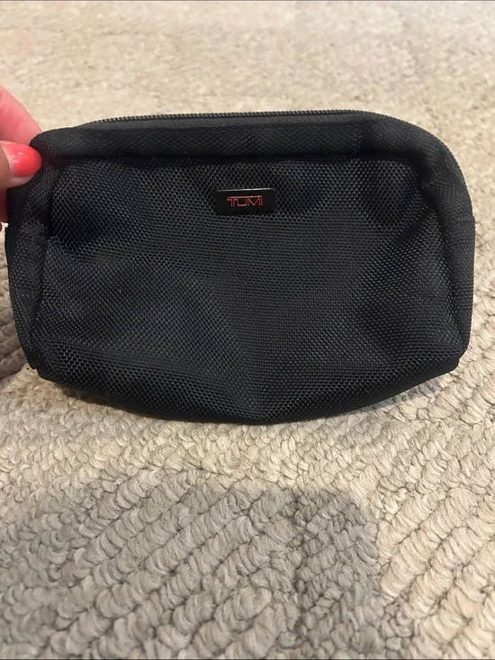 Tumi for Delta Black Nylon Toiletry Pouch