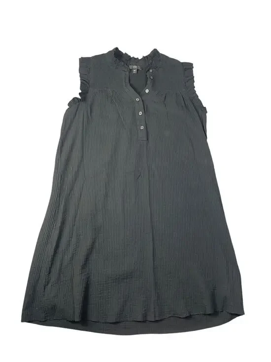 J. Crew Women’s Medium Tall Sleeveless Black Cotton Knee Length Dress