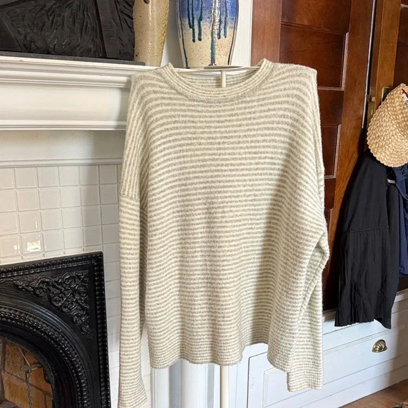 J. Crew Reimagined Striped Knit Fuzzy Sweater- worn‎ about 4-5 times