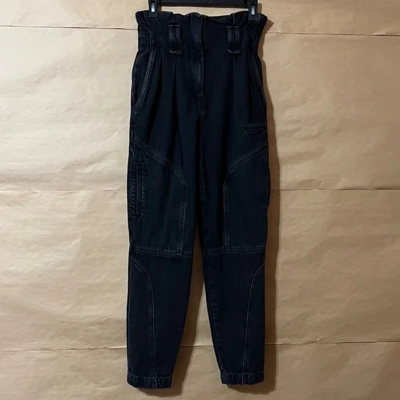 IRO | Harry Trousers Paperbag Waist Denim Pants *Missing Belt* Size XS (Size 34)
