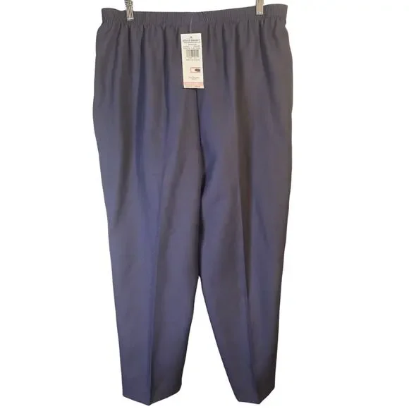 NWT Alfred Dunner 18W Lilac/Purple/Violet Elastic Waist Trousers/Pants [0259]