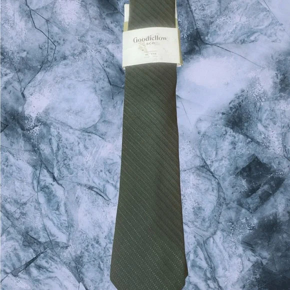 Goodfellow & Co Green Classic Tie with Diagonal Texture
