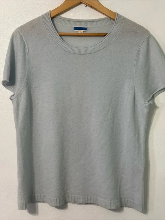 J. Crew 100% Cashmere Light Blue Sweater XL