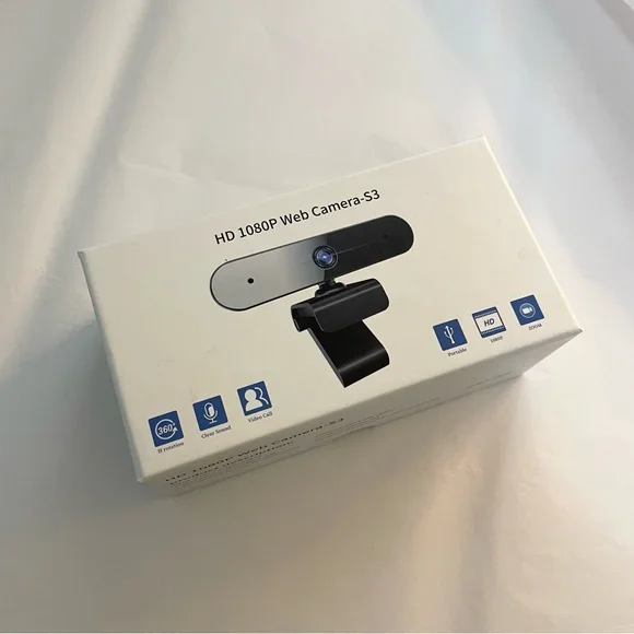NEW HD 1080P Web Camera Calls Webcam Meeting Work Office Home Video White Box