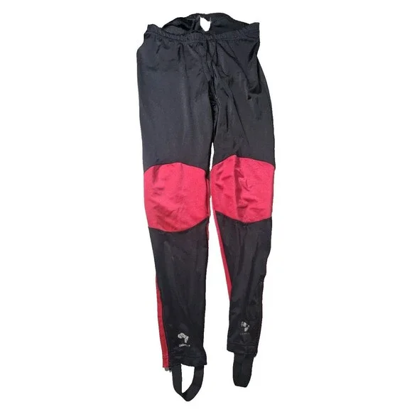 VTG 80s Bellwether Women's M Stirrup Ski Pants Black Neon Pink