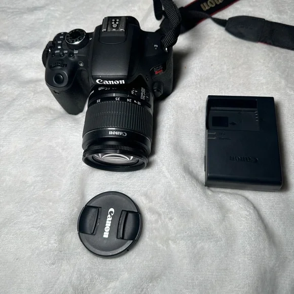 Canon EOS Rebel T7i DSLR Camera + EF-S 18-55mm Lens YouTube vlog video camera
