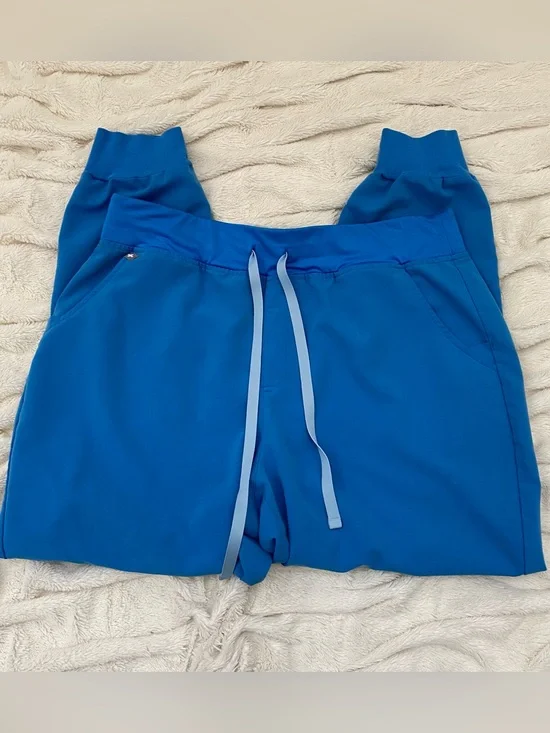 NWOT FIGS Technical Zamora Joggers scrub pants blue Sz XL petite