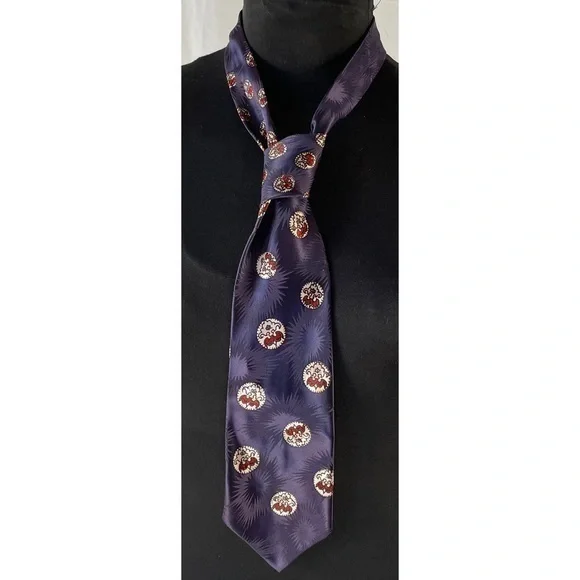 50’s Vintage ‘ Lord Furnival’ Multicolor Silk Tie