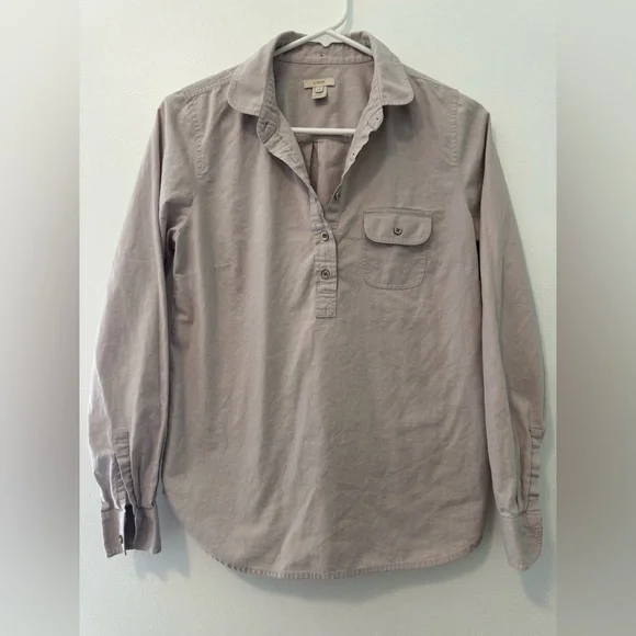 J. Crew Taupe Cotton Shirt