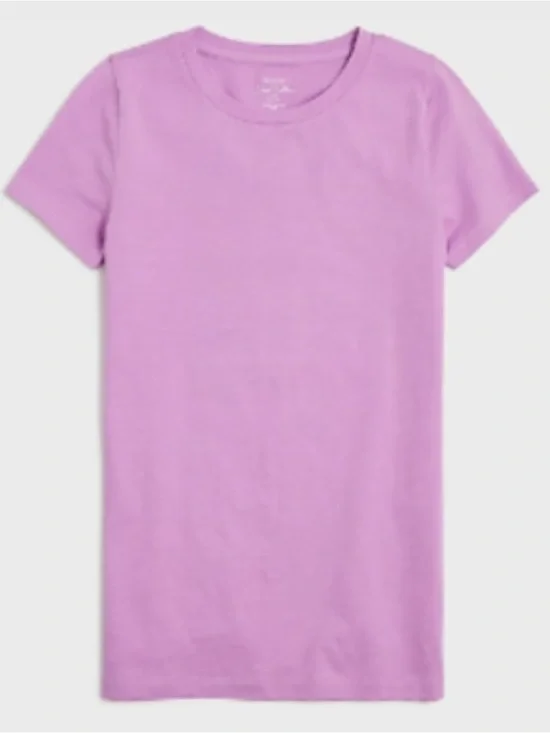 🌴 J.Crew Slub Cotton Tee Purple Short Sleeve T-Shirt Women’s Medium NWT
