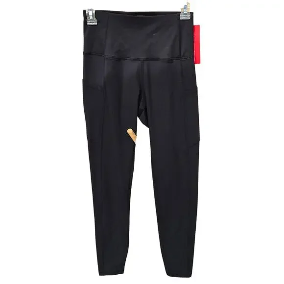 The Gym People Small Black Leggings with Side Pockets [03592]
